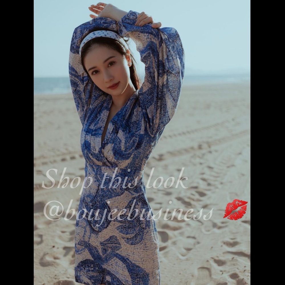 H&M Mosaic Patterned Linen Dress - Picture 12 of 14